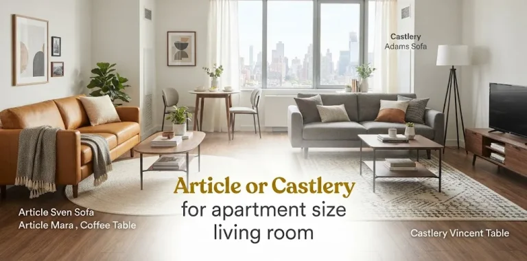 Article or Castlery for apartment size living room