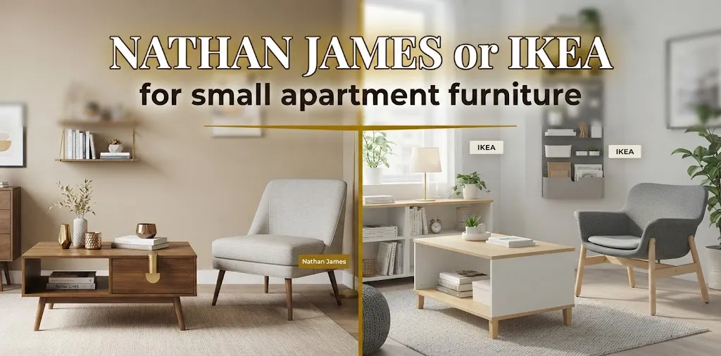 Nathan James or IKEA for small apartment furniture