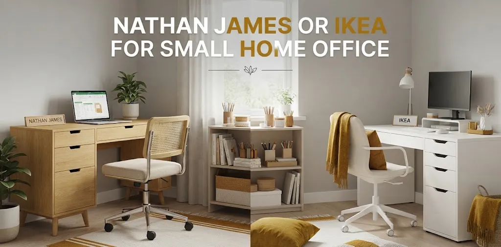 Nathan James or IKEA for small home office