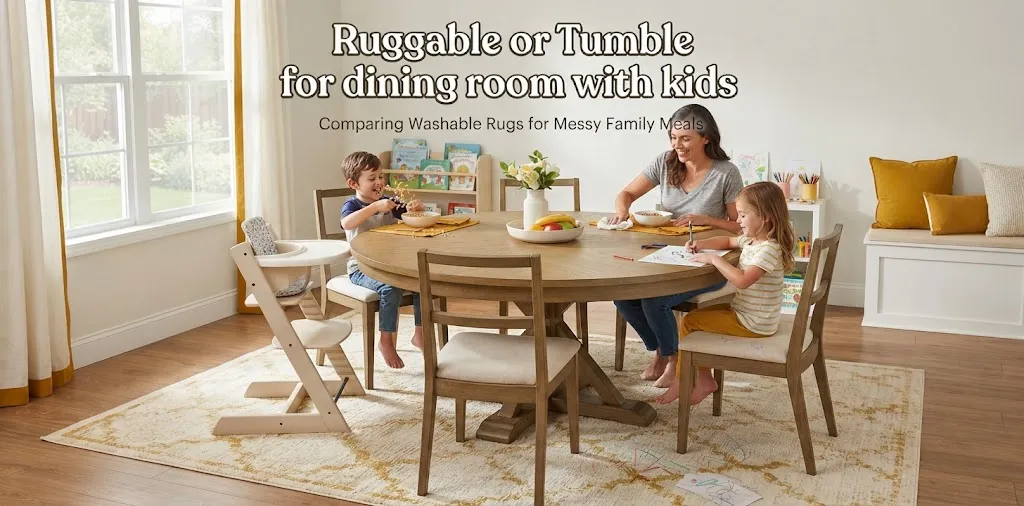 Ruggable or Tumble for dining room with kids
